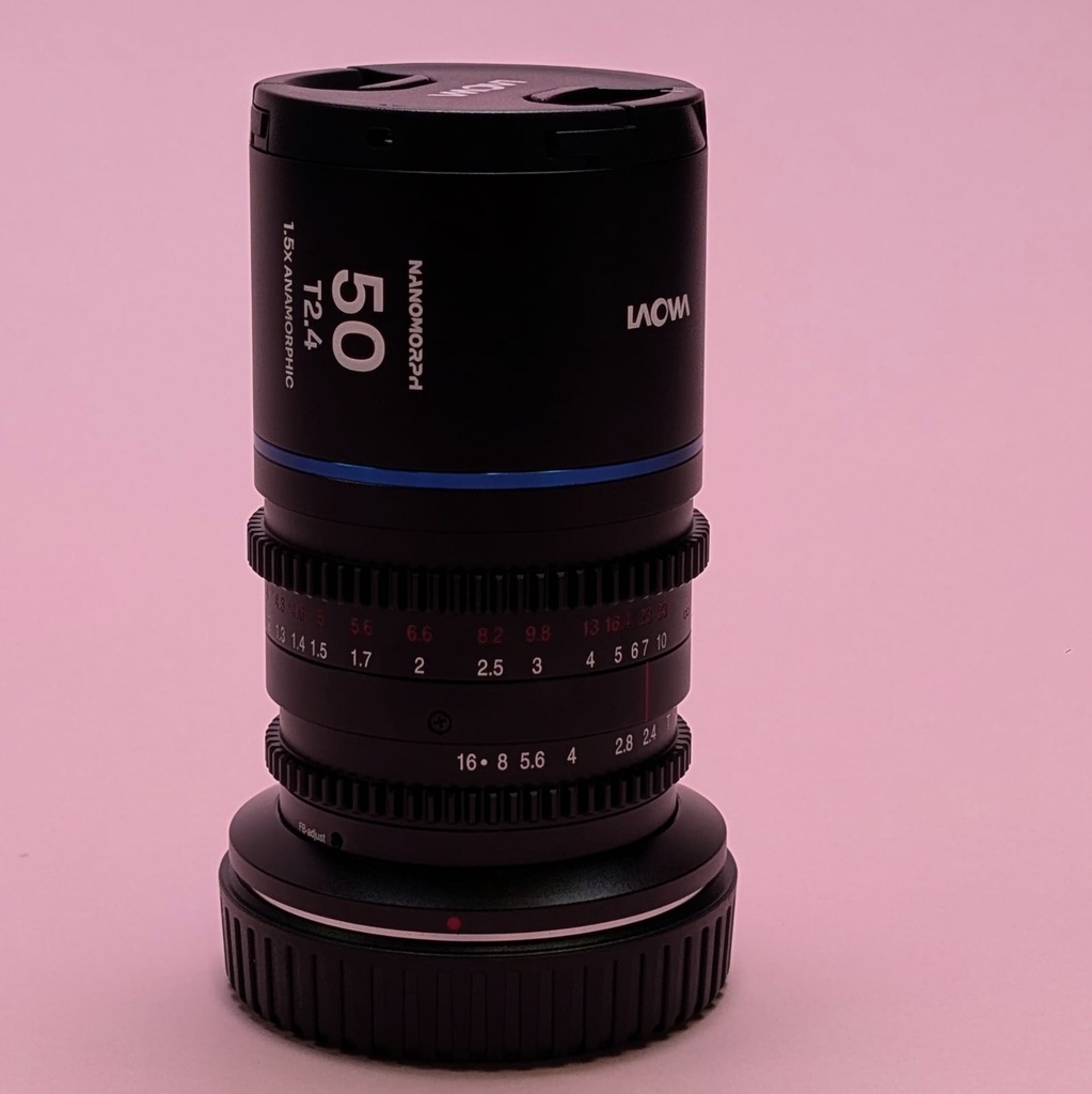 Laowa Nanomorph Blue 50mm T2.4 1.5x S35 Canon RF 