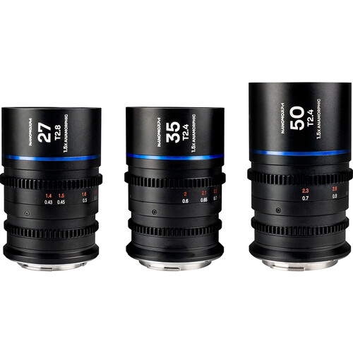Laowa Nanomorph S35 Anamorphic lens set of 3 (canon RF, blue)